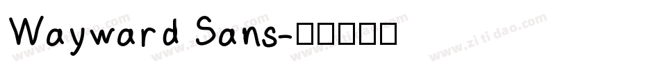 Wayward Sans字体转换